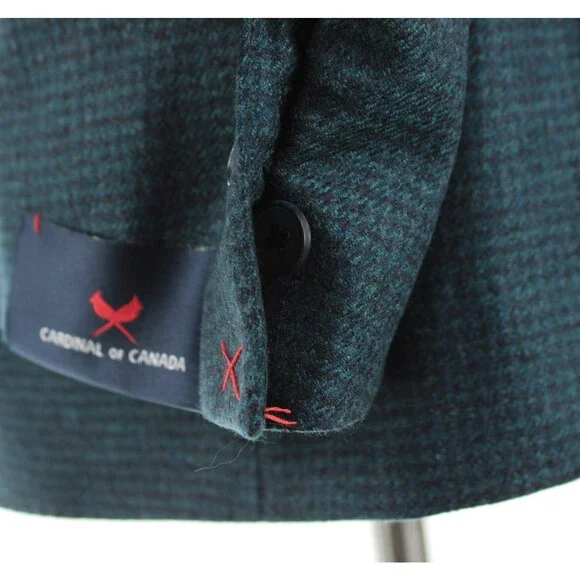 Cardinal of Canada NWT Wool Sport Coat Size 44R US In Blue & Green Melange